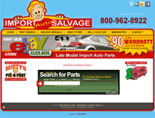 Tablet Screenshot of importautosalvage.com
